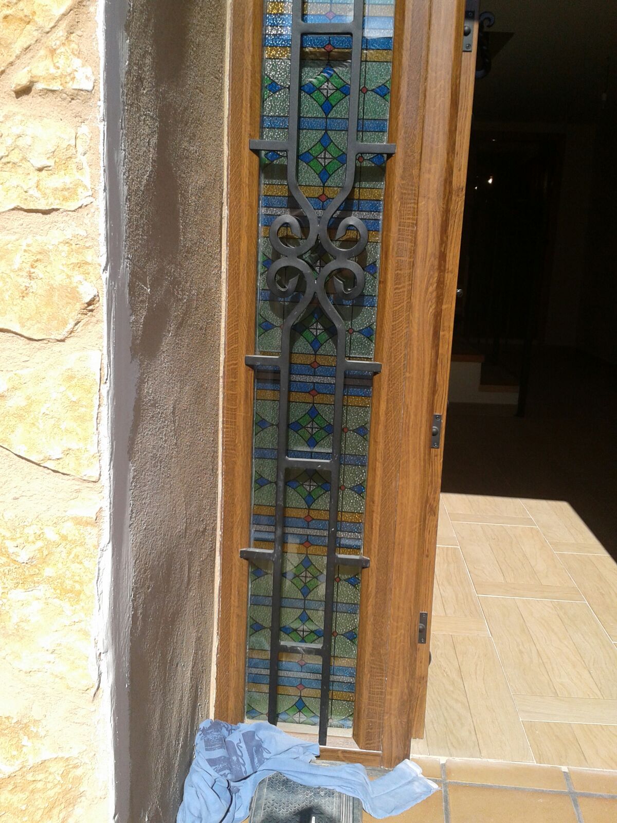 Detalle reja en fijo puerta