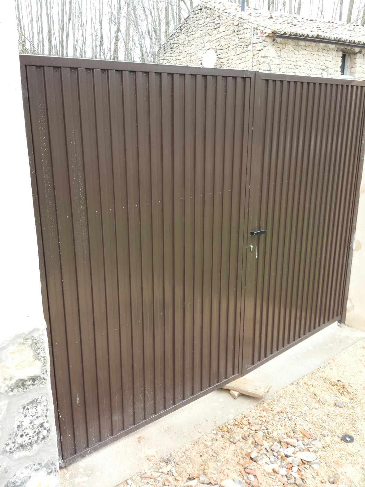 Puerta garaje ciega, dos hojas